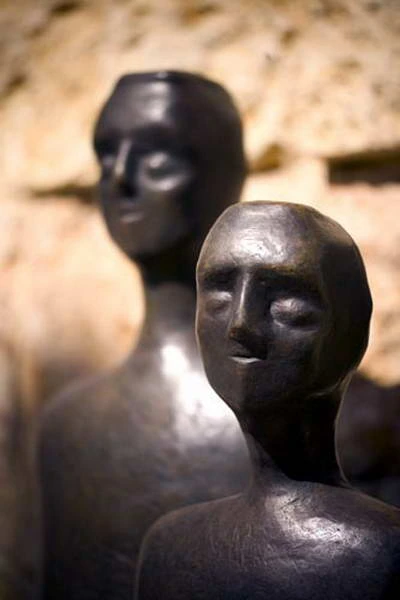 Deux visages. Vue rapprochée.
